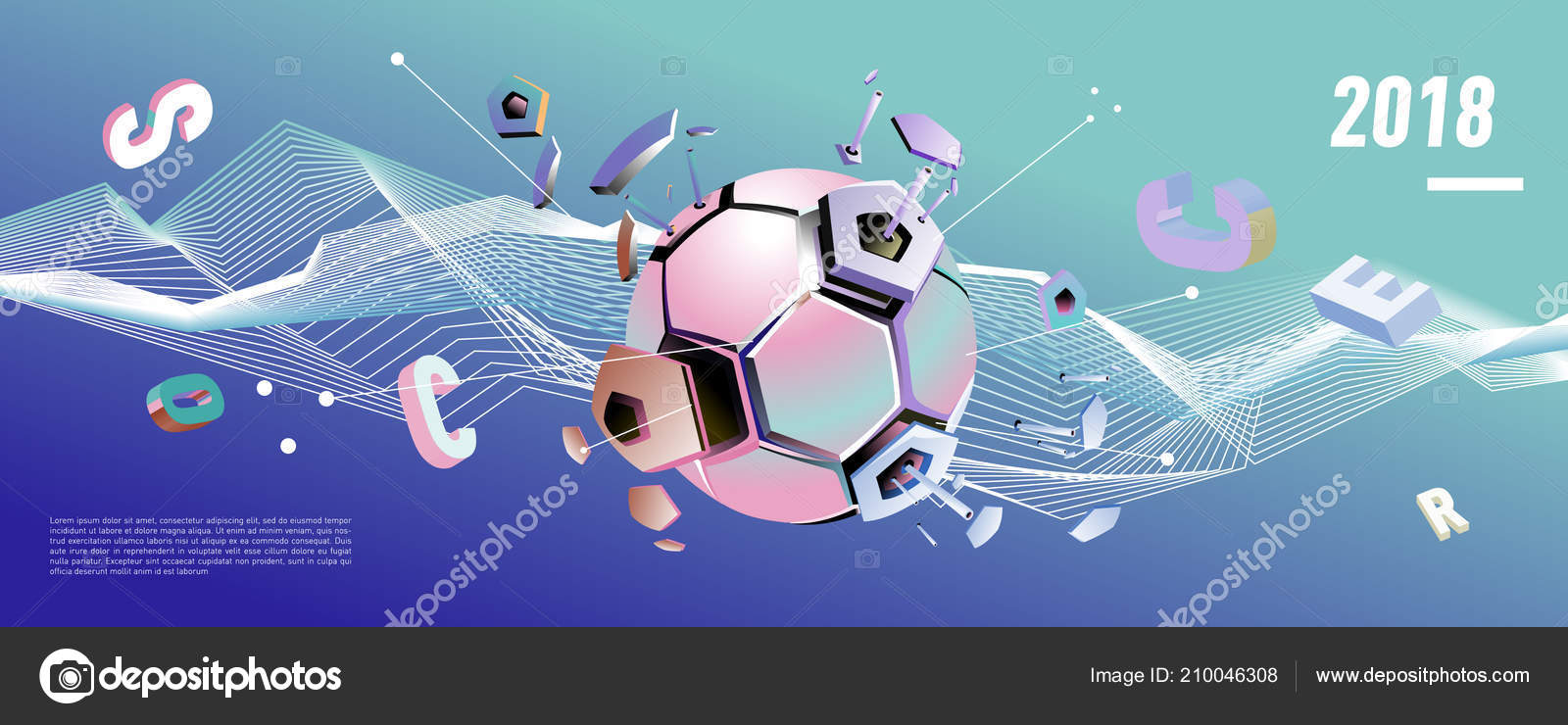Soccer Football Digital Web Banner Poster Design Template Background News Vector Image By C Rebermant Vector Stock