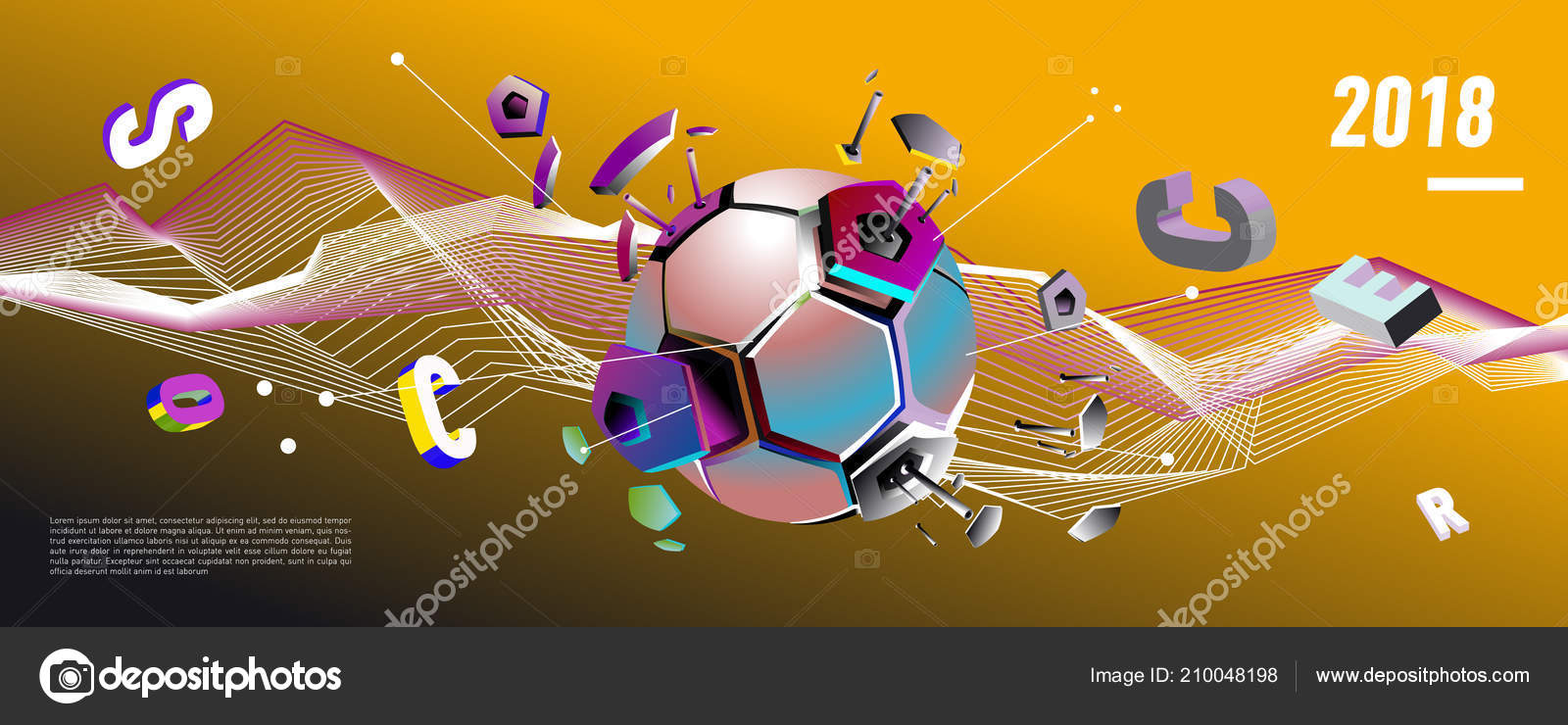 Fotball Digitalt Fotballbanner Plakat Designmal Bakgrunn Nyheter Sport Stockvektor C Rebermant 210048198