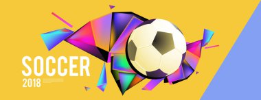 Düzen şablonu tasarım poster futbol olayı, 2018 eğilim için