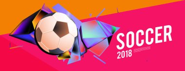 Düzen şablonu tasarım poster futbol olayı, 2018 eğilim için