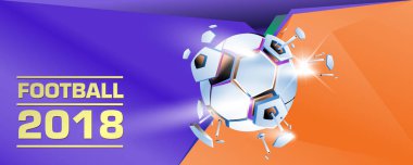 Futbol ve futbol dijital web afiş ve poster. Tasarım şablonu ve haber ve spor için arka plan.