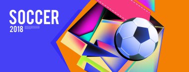 Düzen şablonu tasarım poster futbol olayı, 2018 eğilim için