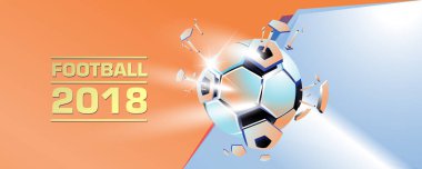 Futbol ve futbol dijital web afiş ve poster. Tasarım şablonu ve haber ve spor için arka plan.