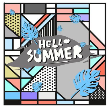 Vektör renkli yaz afiş. Yaz Festivali için resimde arka plan şablonu.