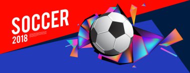 Düzen şablonu tasarım poster futbol olayı, 2018 eğilim için