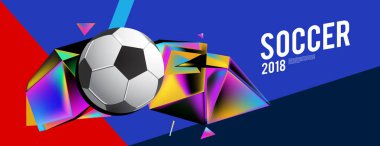 Düzen şablonu tasarım poster futbol olayı, 2018 eğilim için