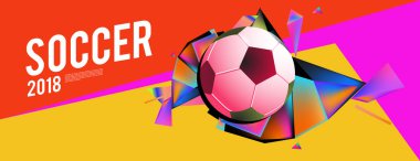 Düzen şablonu tasarım poster futbol olayı, 2018 eğilim için