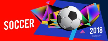 Düzen şablonu tasarım poster futbol olayı, 2018 eğilim için