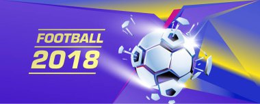 Futbol ve futbol dijital web afiş ve poster. Tasarım şablonu ve haber ve spor için arka plan.