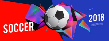 Düzen şablonu tasarım poster futbol olayı, 2018 eğilim için