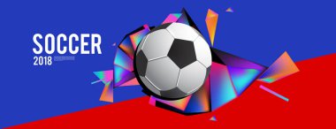 Düzen şablonu tasarım poster futbol olayı, 2018 eğilim için