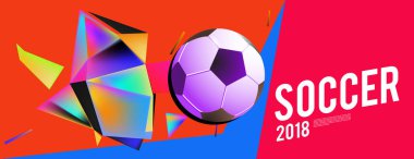 Düzen şablonu tasarım poster futbol olayı, 2018 eğilim için