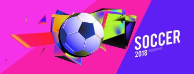 Düzen şablonu tasarım poster futbol olayı, 2018 eğilim için