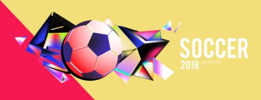 Düzen şablonu tasarım poster futbol olayı, 2018 eğilim için