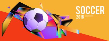 Düzen şablonu tasarım poster futbol olayı, 2018 eğilim için