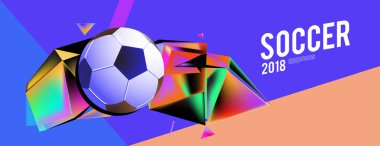 Düzen şablonu tasarım poster futbol olayı, 2018 eğilim için