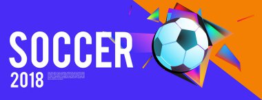 Düzen şablonu tasarım poster futbol olayı, 2018 eğilim için
