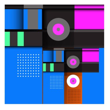 Modaya uygun curvy geometrik memphis öğeleri renkli bir tasarım. Retro 90s doku, desen ve öğeleri tarzı. Modern soyut kültür arka plan tasarımı ve kapak şablonu.