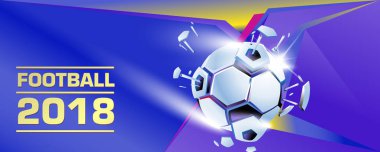 Futbol ve futbol dijital web afiş ve poster. Tasarım şablonu ve haber ve spor için arka plan.