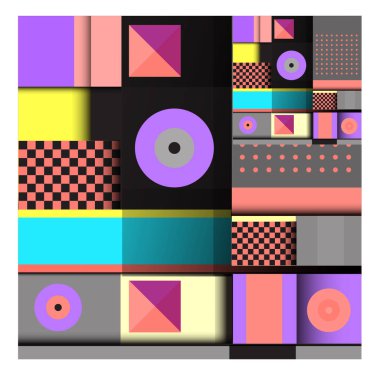 Modaya uygun curvy geometrik memphis öğeleri renkli bir tasarım. Retro 90s doku, desen ve öğeleri tarzı. Modern soyut kültür arka plan tasarımı ve kapak şablonu.