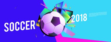 Düzen şablonu tasarım poster futbol olayı, 2018 eğilim için