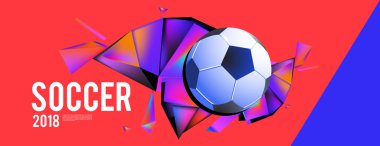 Düzen şablonu tasarım poster futbol olayı, 2018 eğilim için