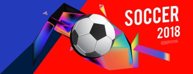 Düzen şablonu tasarım poster futbol olayı, 2018 eğilim için