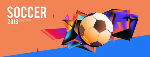 Layout Template Design Poster Soccer Event 2018 Trend — Stock Vector