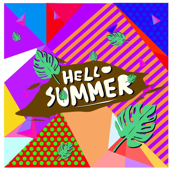 Vector Zomer Verkoop Poster Achtergrond Set Mode Zomer Banner Korting — Stockvector