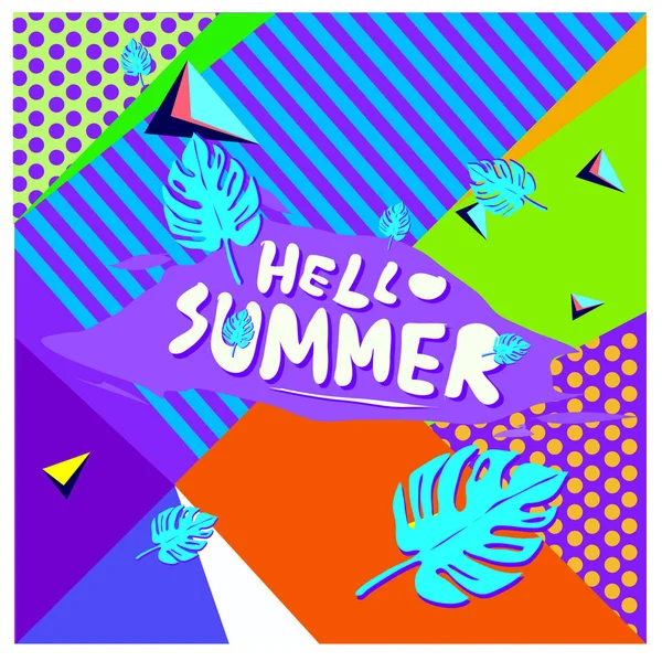 Vector Zomer Verkoop Poster Achtergrond Set Mode Zomer Banner Korting — Stockvector