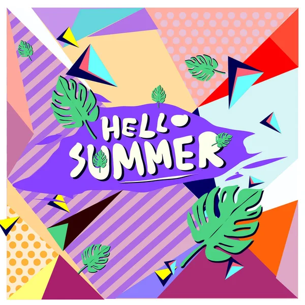 Vector Venta Verano Cartel Fondo Conjunto Moda Verano Banner Descuento — Archivo Imágenes Vectoriales