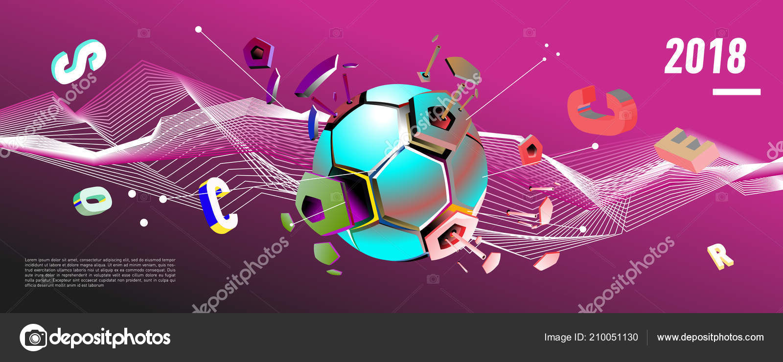 Soccer Football Digital Web Banner Poster Design Template Background News Vector Image By C Rebermant Vector Stock