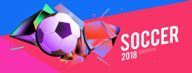 Düzen şablonu tasarım poster futbol olayı, 2018 eğilim için