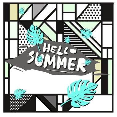 Vektör renkli yaz afiş. Yaz Festivali için resimde arka plan şablonu.