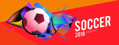 Düzen şablonu tasarım poster futbol olayı, 2018 eğilim için
