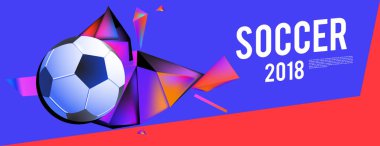 Düzen şablonu tasarım poster futbol olayı, 2018 eğilim için