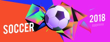 Düzen şablonu tasarım poster futbol olayı, 2018 eğilim için