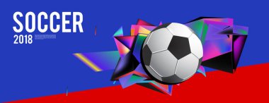 Düzen şablonu tasarım poster futbol olayı, 2018 eğilim için