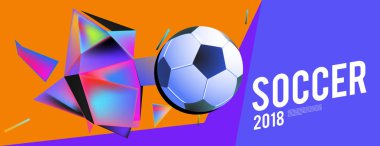 Düzen şablonu tasarım poster futbol olayı, 2018 eğilim için