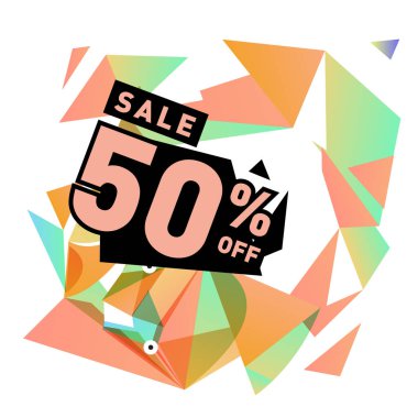 Yaz satış memphis tarzı web afiş. Moda ve seyahat poster indirim. Vektör tatil soyut renkli resimde kampanya ve promosyon.