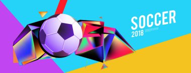 Düzen şablonu tasarım poster futbol olayı, 2018 eğilim için