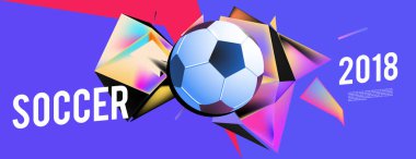 Düzen şablonu tasarım poster futbol olayı, 2018 eğilim için