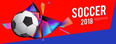 Düzen şablonu tasarım poster futbol olayı, 2018 eğilim için