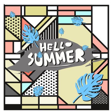 Vektör renkli yaz afiş. Yaz Festivali için resimde arka plan şablonu.