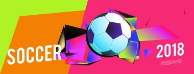 Düzen şablonu tasarım poster futbol olayı, 2018 eğilim için