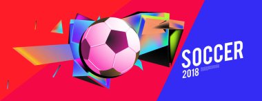 Düzen şablonu tasarım poster futbol olayı, 2018 eğilim için