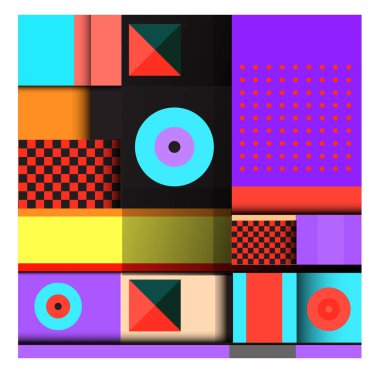 Modaya uygun curvy geometrik memphis öğeleri renkli bir tasarım. Retro 90s doku, desen ve öğeleri tarzı. Modern soyut kültür arka plan tasarımı ve kapak şablonu.