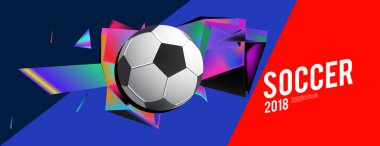Düzen şablonu tasarım poster futbol olayı, 2018 eğilim için