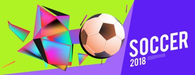 Düzen şablonu tasarım poster futbol olayı, 2018 eğilim için