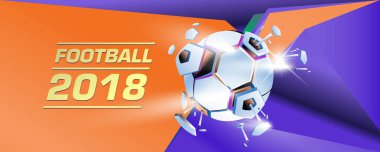 Futbol ve futbol dijital web afiş ve poster. Tasarım şablonu ve haber ve spor için arka plan.